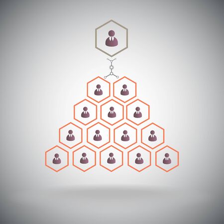 Units and levels of management, top-management  Vector graphics のイラスト素材
