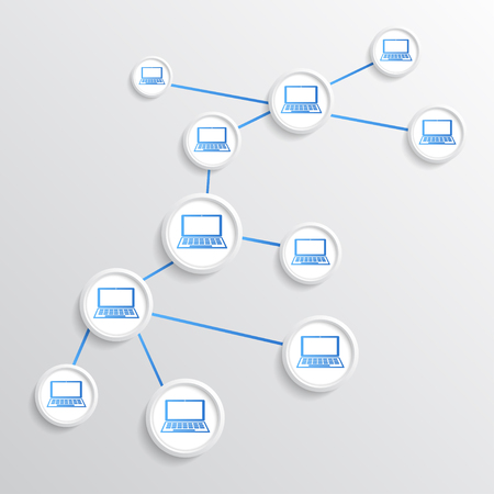 Concept of network connections. vector graphicsのイラスト素材