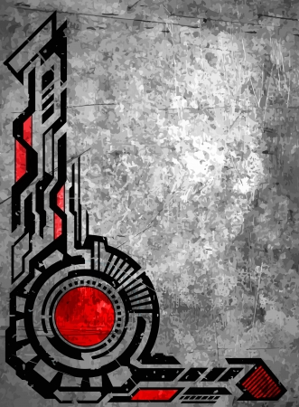 abstract futuristic background scratched. vector graphics.のイラスト素材