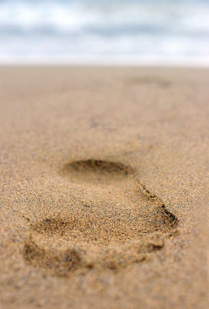 footprint on sand #2の写真素材