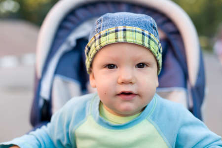  in bandana sitting stroller #13. View my another photos from this series.の写真素材