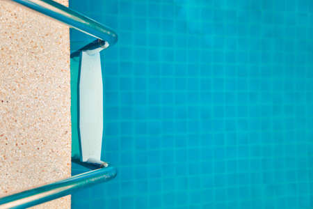 Staircase into the swimming poolの写真素材