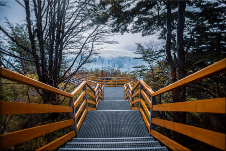 Glacier and iceberg in Patagoniaの写真素材