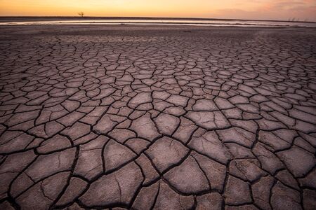 This soil was covered by a lake. Epecuen, Argentinaの写真素材