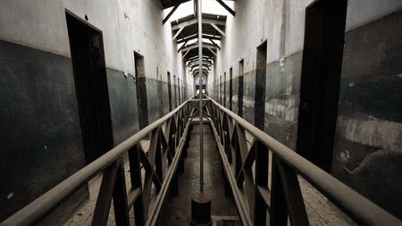 Ushuaia, Argentina - April 1 2019:  corridors of the Ushuaia jail used in the first half of the 20th century to lock up the most dangerous prisonersのeditorial素材