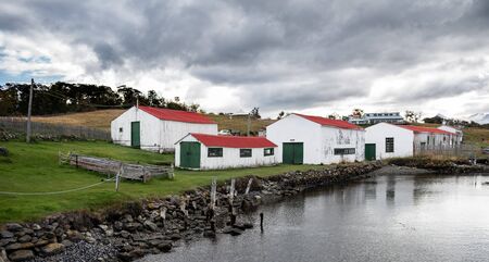 Ushuaia, Argentina - March 29 2019:  One of the largest farms in the island, The Harberton ranch.のeditorial素材