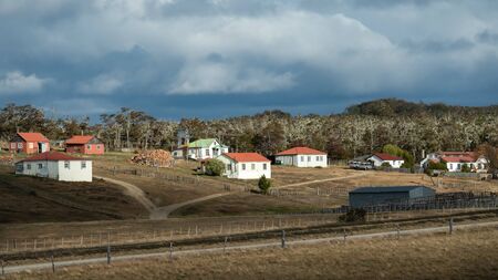 Ushuaia, Argentina - March 29 2019:  The Rolito ranch located northeast of Ushuaiaのeditorial素材