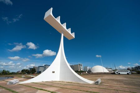 Brasilia, Brazil - May 17 2013: Bell tower, Church and Cathedral of Brasilia made it by Oscar Niemeyerのeditorial素材