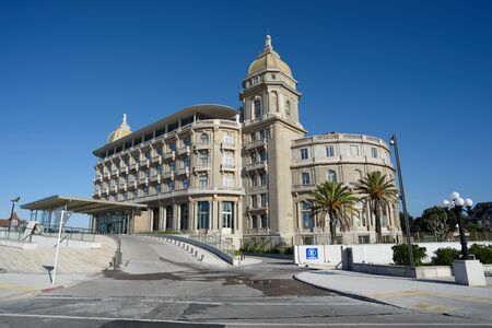 Montevideo, Uruguay - March 4 2016: View of the hotel casino Carrasco by the beach on the East area of the city.のeditorial素材