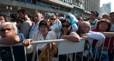 Buenos Aires, Argentina - October 27 2010: Nestor Kirchner dies in Argentina, argentinians pay...