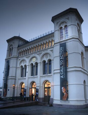 Oslo, Norway - December 10 2009: President Obama receives  the Nobel Peace Prizeのeditorial素材