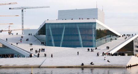 Oslo, Norway - May 18 2010: Outside view of Opera house of Osloのeditorial素材