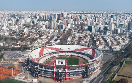 Buenos Aires, Argentina - August 19 2013: Aerial view of the larger Soccer satadium in Argentina.のeditorial素材