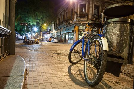 Buenos Aires, Argentina - November 27 2013: Bike in the streets of San Telmo, the oldest neighborhood in Buenos Aires cityのeditorial素材