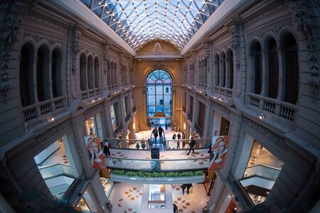 Buenos Aires, Argentina - September 25 2015: Shopping mall Galerias Pacifico in downtown of Buenos Aires city.のeditorial素材