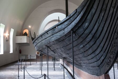 Oslo, Norway - August 6 2008: Viking boats in Museum of Oslo