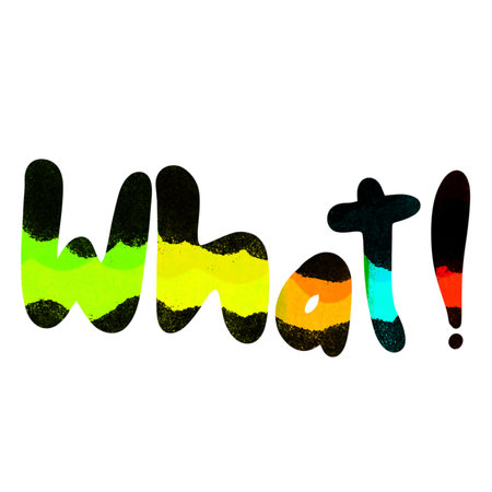 English words and coloring the word 'what'の写真素材
