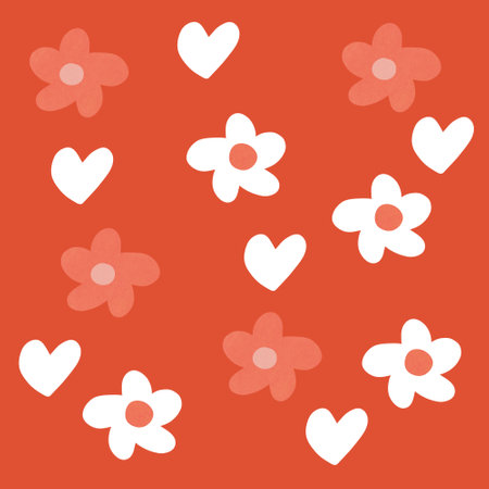 seamless pattern with heartsの写真素材