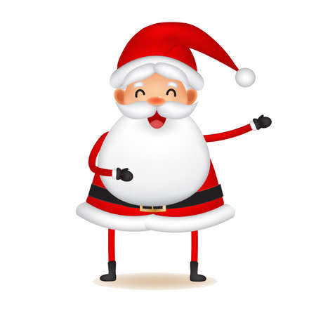 Little elf with gift present. Vector illustration of elf on white background. Isolated.のイラスト素材