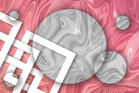 Abstract Colorful geometric background. Modern background design. Fluid shapes composition. Fit for presentation design. website, basis for banners, wallpapers, brochure, posters.の写真素材