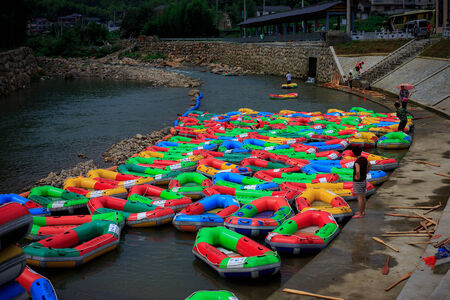 Drifting canoeのeditorial素材