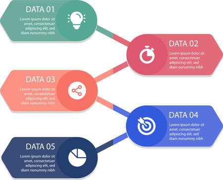 Timeline infographics vector design and marketing icons for layout, workflow, diagram,report, web design, business concept with options, steps or processes.vector illustrationのイラスト素材