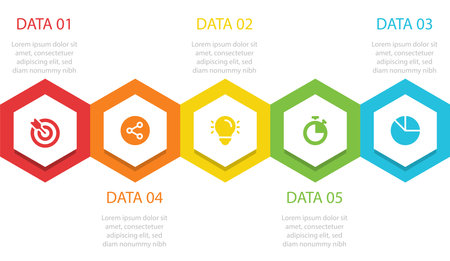 Timeline infographics vector design and marketing icons for layout, workflow, diagram,report, web design, business concept with options, steps or processes.vector illustrationのイラスト素材