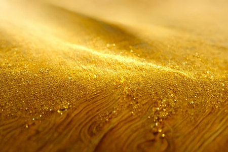 golden shiny fabric as background, close-up. Luxury background