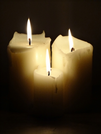 Three candlesの写真素材
