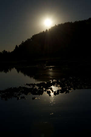Coeur d Alene lake at dusk  8 の写真素材