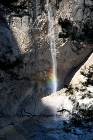 Yosemite Falls rainbow  4 の写真素材