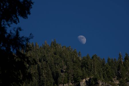 Moon over Yosemiteの写真素材