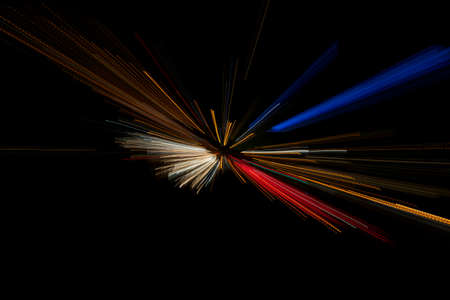 Streaks of light at night  2 の写真素材