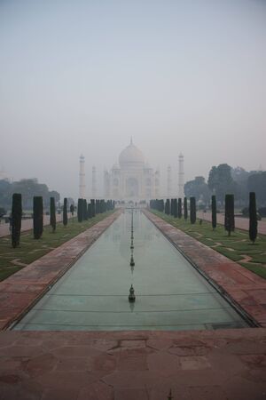 Taj Mahal and reflecting poolsの写真素材