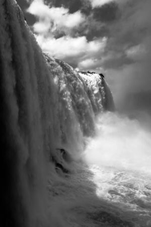 Mono cloud of spray beneath Iguazu Fallsの写真素材