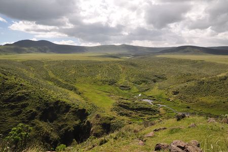 Olmoti Crater, Tanzania - View from the rim of the giant Caldera