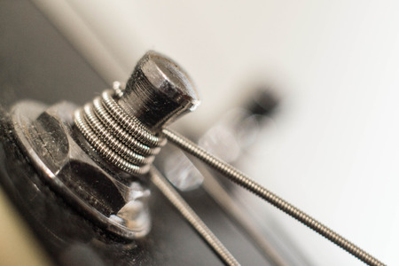 Tuning Guitar Stringsの写真素材