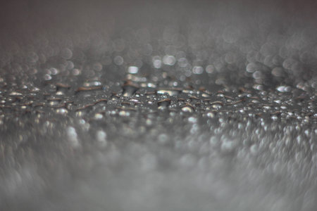 Water Droplets on Dark Surfaceの写真素材
