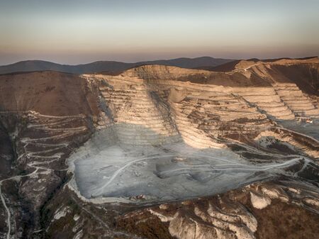 Limestone mining for a cement plant in the mountains