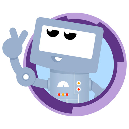 Vector cartoon robotのイラスト素材