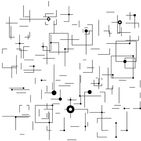 Geometric line with dots background. Technology vector design. Network illustration. Wireframe mesh polygonal. Abstract form with connected lines and dots. Geometric Lines.のイラスト素材