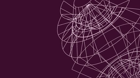 Abstract circle with dots, Hand drawn sketch lines, Black round shape, Monochrome frame isolated stroke design.のイラスト素材