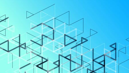 Abstract vector background. Polygon vector illustration. Technology futuristic design. Black cube shape pattern. Geometric lines. Digital backdrop.のイラスト素材