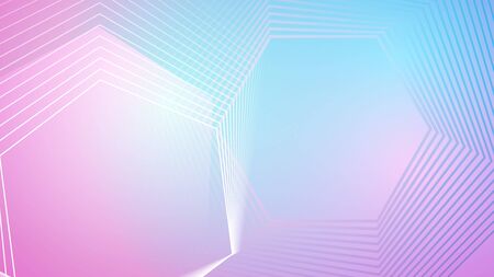 3d digital lines. Abstract color gradient background. Blue vector design. Technology illustration with polygon shapes. Geometric lines and colorful backdrop.のイラスト素材