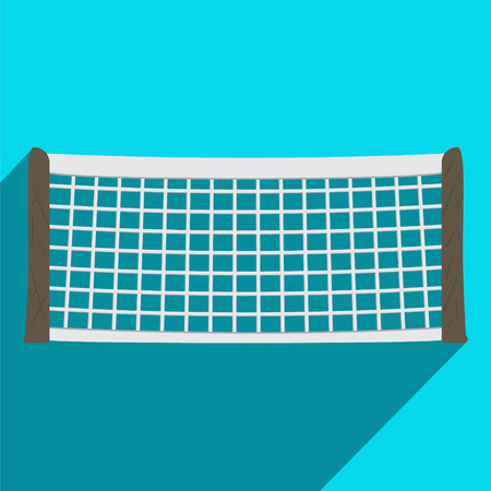 Tennis Net in Flat Style. Vector Illustration.のイラスト素材