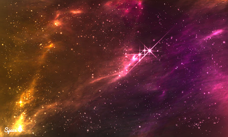 Colorful Starry Outer Space background. illustration for party , posters, print or other design.