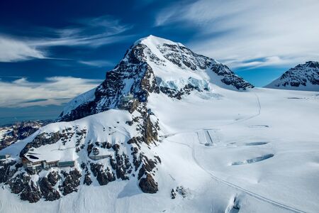 the jungfraujoch oberservatory in switzerlandの写真素材