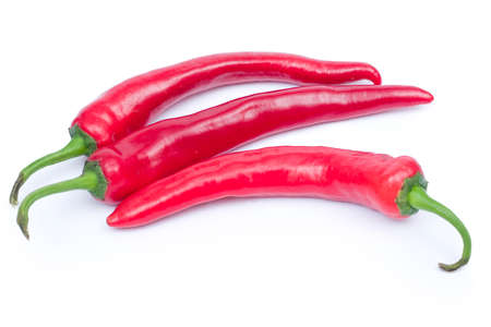 image series of fresh vegetables on white background - red pepper