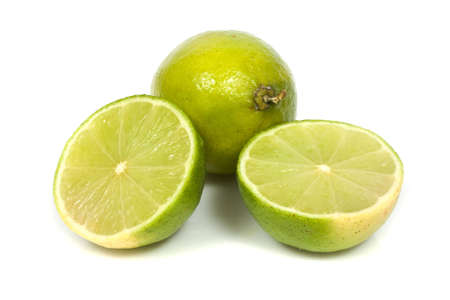 Lime, image series of fresh vegetables and fruits on white background 