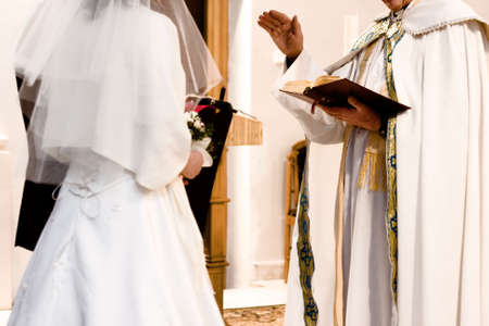 Engagement in church. Attention buyers - iso 800, f/3.2, 1/20 sec - reporting shoot!の写真素材